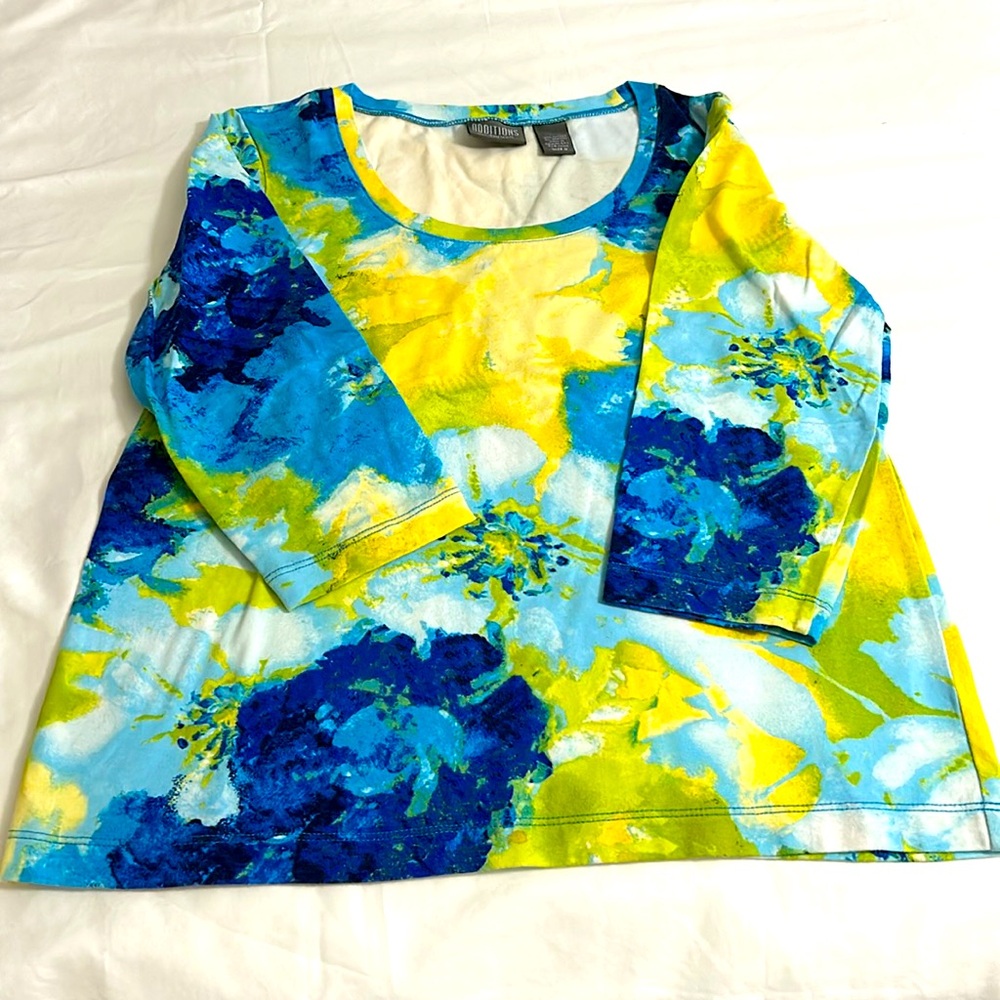 Chico’s Cotton 3/4 Sleeves Shirt size 0